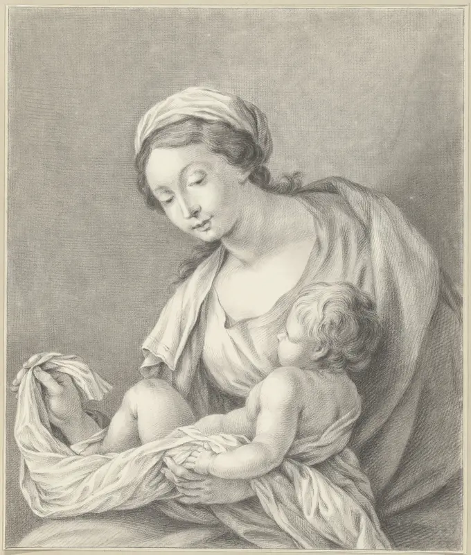 Maria met kind Wall Art by Abraham Delfos - High-Resolution Digital Print