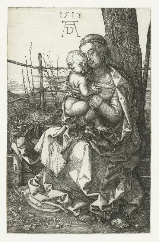 Maria met kind bij een boom Wall Art by Unknown - High-Resolution Digital Print