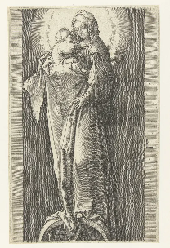 Maria met kind in een nis Wall Art by Unknown - High-Resolution Digital Print