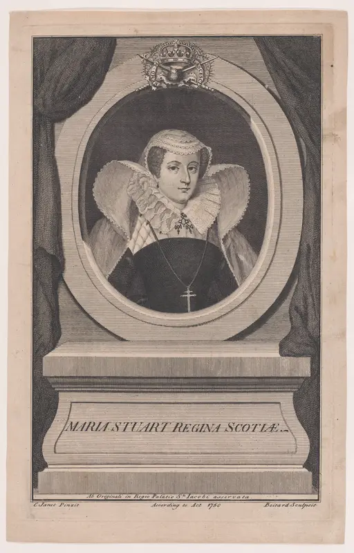 Maria Stuart Regina Scotiae Wall Art by Louis Pierre Boitard - High-Resolution Digital Print