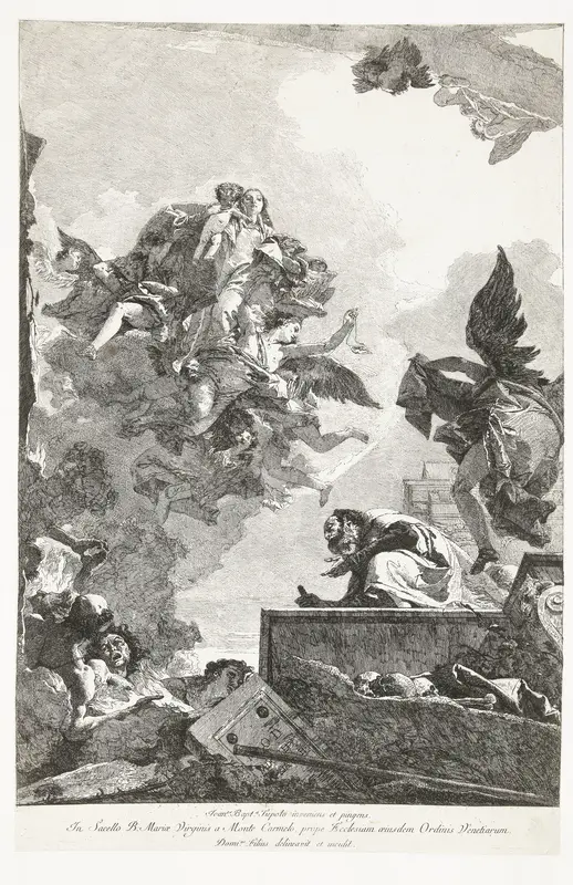 Maria verschijnt aan heilige Simon Stock Wall Art by Unknown - High-Resolution Digital Print