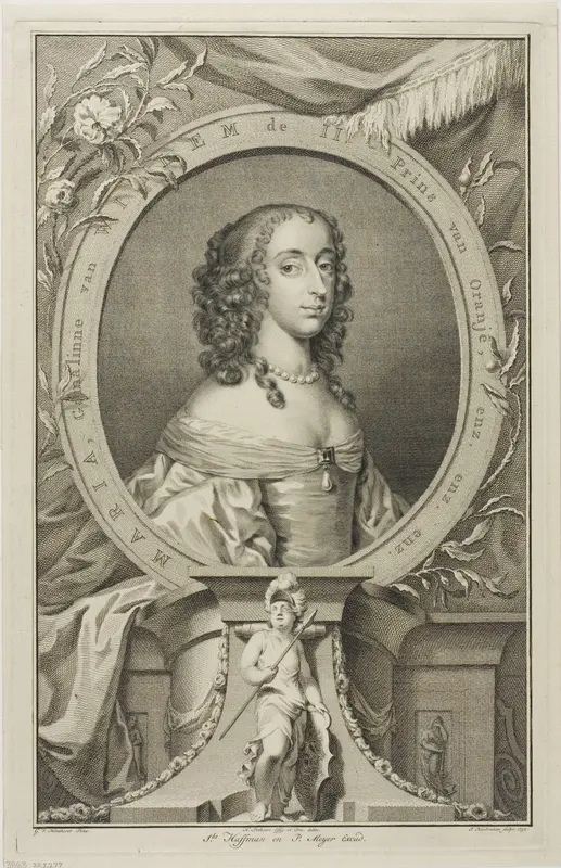 Maria, Wife of Willem II of Orange Wall Art by Jacobus Houbraken - High-Resolution Digital Print