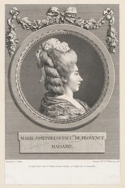Marie-Josephe-Louise, Countesse of Provence, Madame Wall Art by Marie Louise Adélaide Boizot - High-Resolution Digital Print
