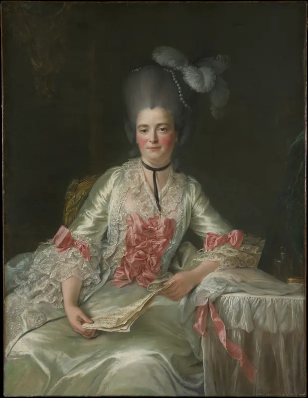Marie Rinteau, called Mademoiselle de Verrières Wall Art by François Hubert Drouais - High-Resolution Digital Print