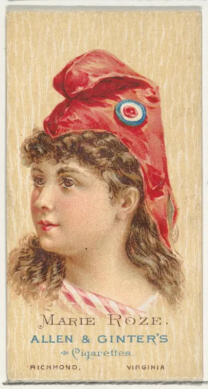 Marie Roze, from World's Beauties, Series 2 (N27) for Allen & Ginter Cigarettes Wall Art by Allen & Ginter - High-Resolution Digital Print