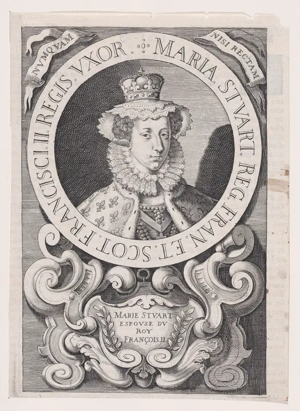 Marie Stuart, espouse du Roy François II (from Histoire de France depuis Faramond jusqu'à maintenant [...], volume 2, page 808) Wall Art by François Eudes de Mézeray - High-Resolution Digital Print