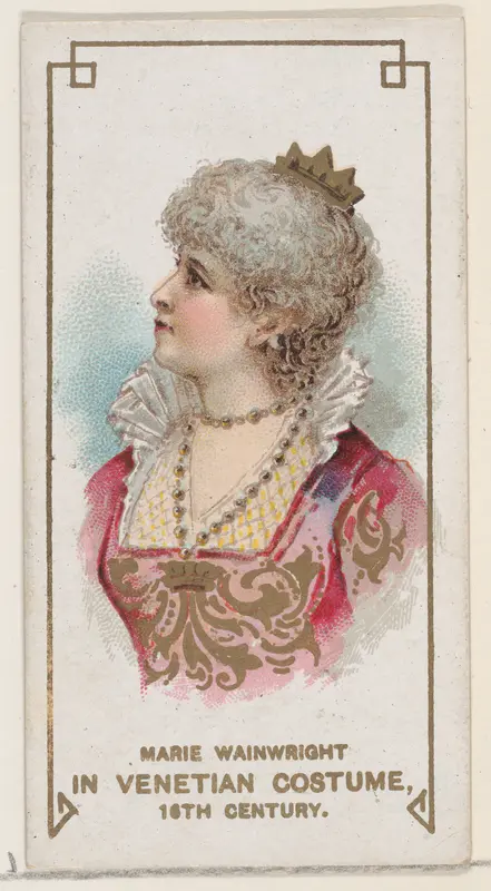Marie Wainwright in Venetian Costume of the 16th Century, First Series (N70) for Duke brand cigarettes Wall Art by W. Duke, Sons & Co. - High-Resolution Digital Print