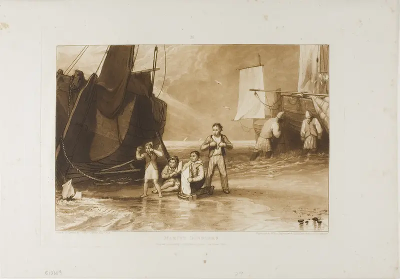 Marine Dabblers, plate 29 from Liber Studiorum Wall Art by Joseph Mallord William Turner - High-Resolution Digital Print