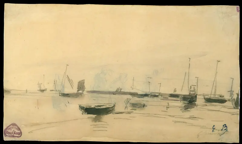 Marine Scene (recto) Wall Art by Eugène Boudin - High-Resolution Digital Print