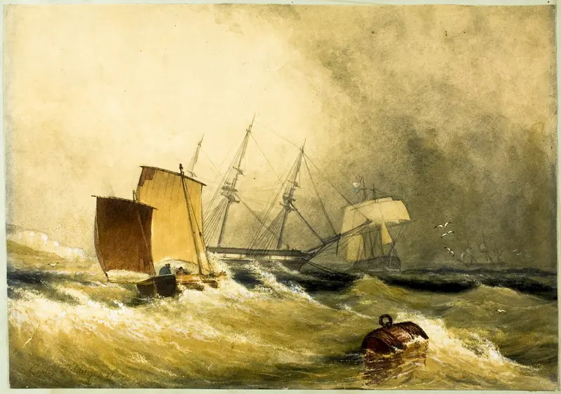 Marine Scene Wall Art by Imitator of Anthony Vandyke Copley Fielding - High-Resolution Digital Print