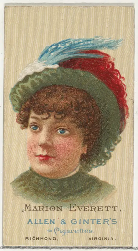 Marion Everett, from World's Beauties, Series 2 (N27) for Allen & Ginter Cigarettes Wall Art by Allen & Ginter - High-Resolution Digital Print