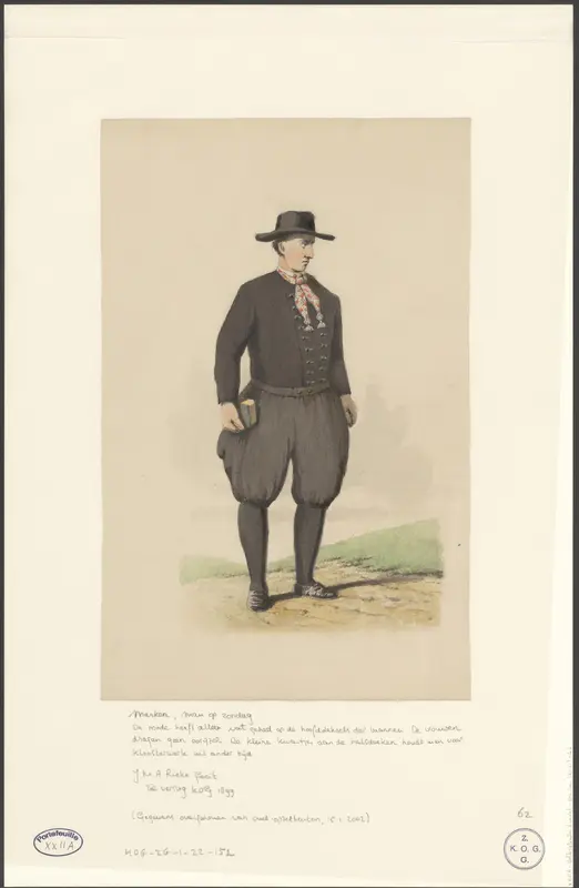 Marken, man op zondag Wall Art by Johan Martinus Anthon Rieke - High-Resolution Digital Print