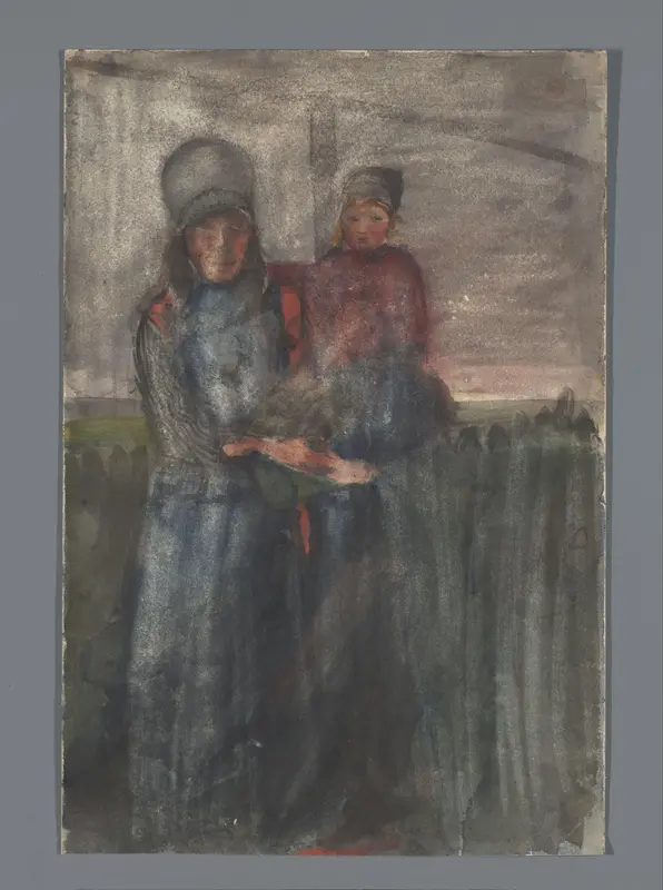 Markense vrouw met kind op de arm Wall Art by Carel Adolph Lion Cachet - High-Resolution Digital Print