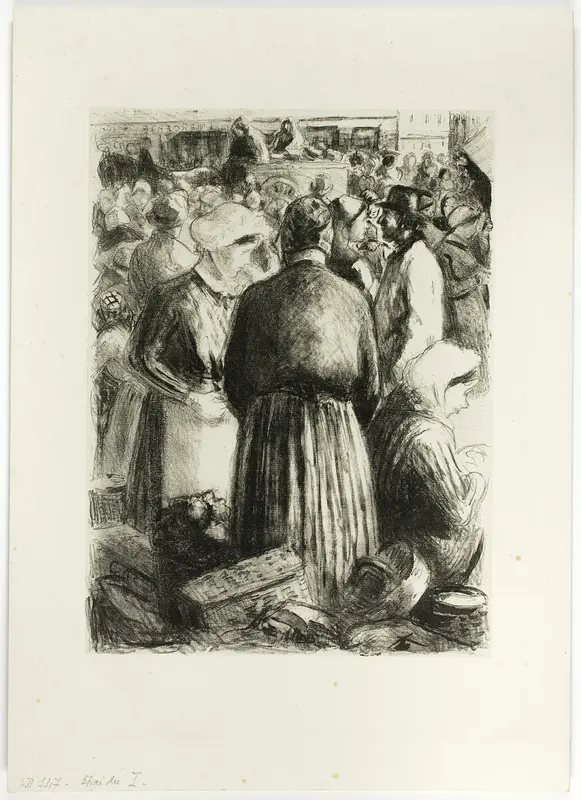 Market in Pointoise Wall Art by Camille Pissarro - High-Resolution Digital Print