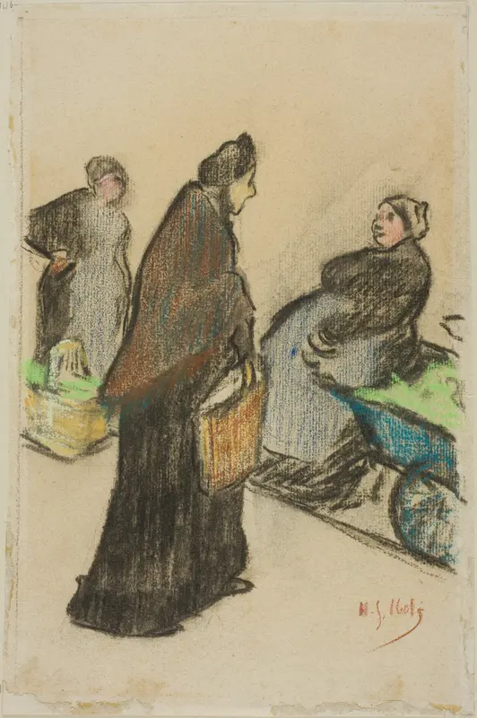 Market Women Wall Art by Henri-Gabriel Ibels - High-Resolution Digital Print