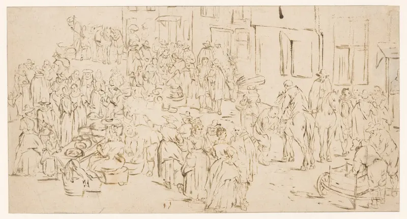 Marktscène Wall Art by anonymous - High-Resolution Digital Print