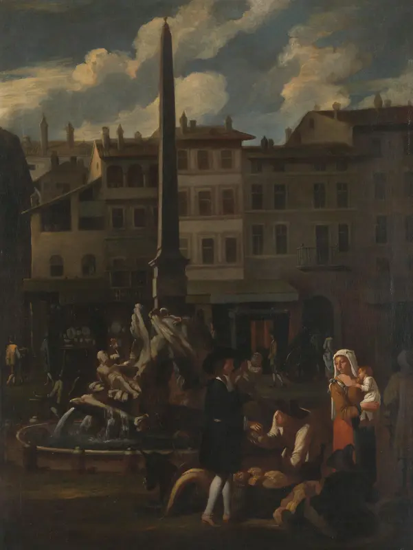 Markttafereel in Rome Wall Art by Unknown - High-Resolution Digital Print