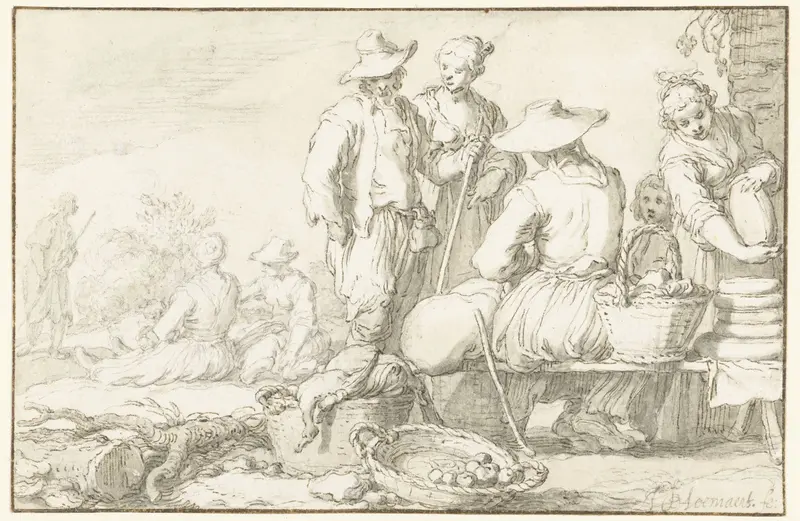 Marktvrouw Wall Art by Abraham Bloemaert - High-Resolution Digital Print