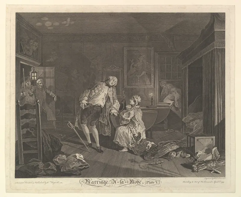 Marriage A-la-Mode, Plate V Wall Art by Simon Francis Ravenet, the elder - High-Resolution Digital Print