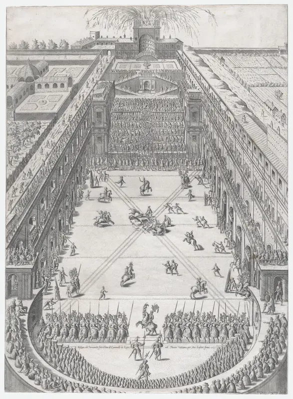 Marriage of Annibale Altemps and Ortensia Borromeo, Rome, March 5, 1565, from "Speculum Romanae Magnificentiae"