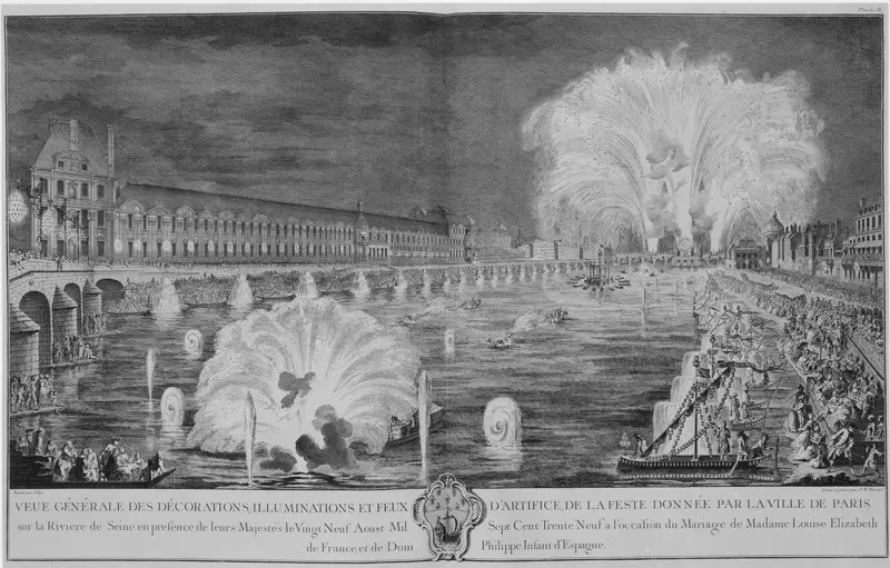 Marriage of Louise-Élisabeth of France and Don Philip of Spain, Paris, August 29, 1739 Wall Art by Jacques François Blondel - High-Resolution Digital Print