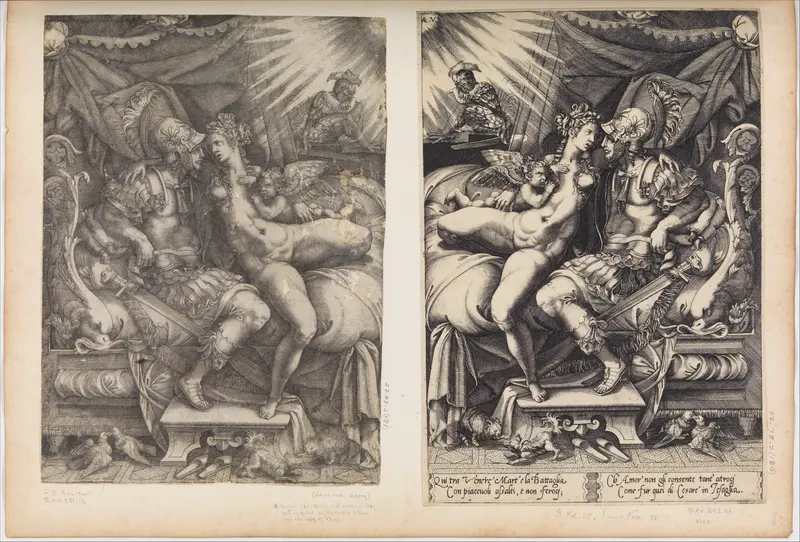 Mars and Venus Wall Art by Giovanni Battista Scultori - High-Resolution Digital Print