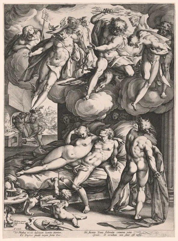 Mars and Venus Surprised by Vulcan