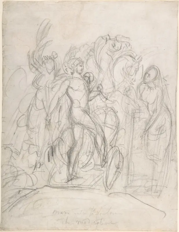 Mars Crowned by Victory and Listening to Moderation Wall Art by baron Antoine Jean Gros - High-Resolution Digital Print