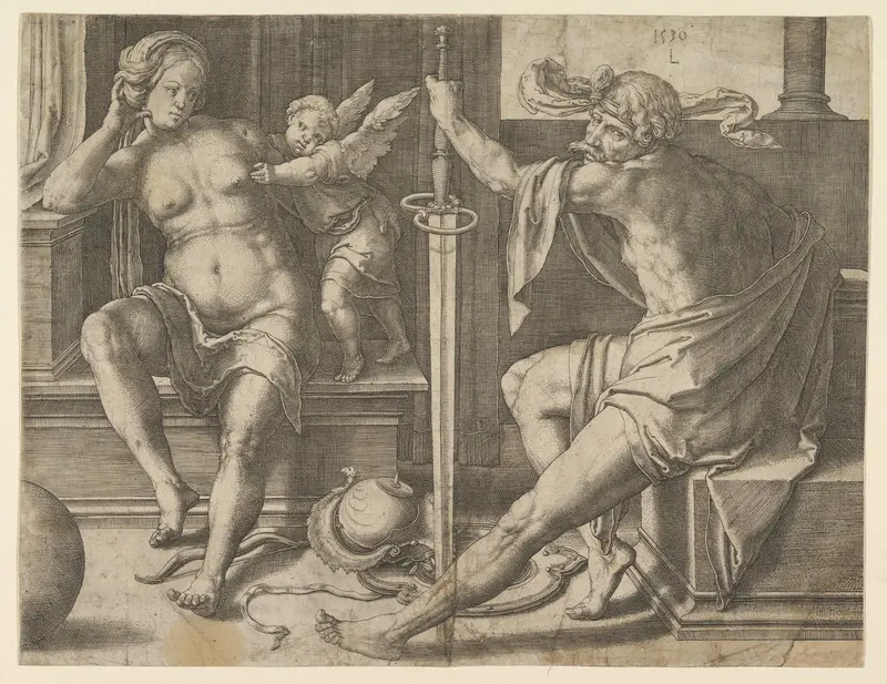 Mars, Venus and Cupid Wall Art by Lucas van Leyden - High-Resolution Digital Print