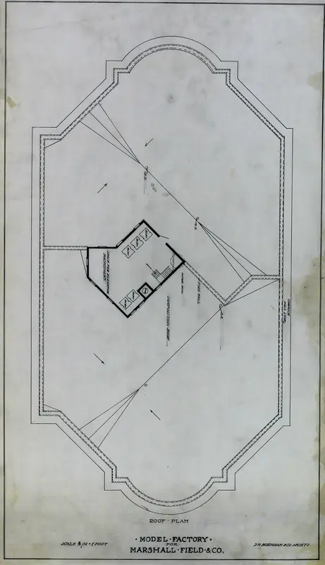 Marshall Field & Company Model Factory, Chicago, Illinois, Roof Plan