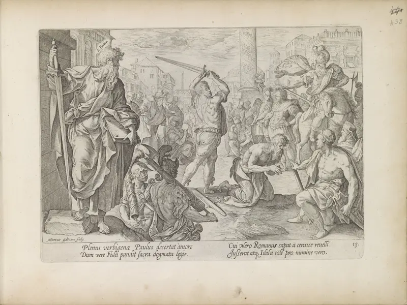 Martelaarschap van Paulus Wall Art by Claes Jansz. Visscher (II) - High-Resolution Digital Print