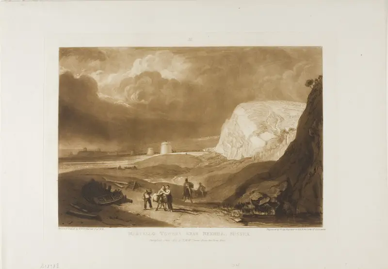 Martello Towers near Bexhill, Sussex Wall Art by Joseph Mallord William Turner - High-Resolution Digital Print