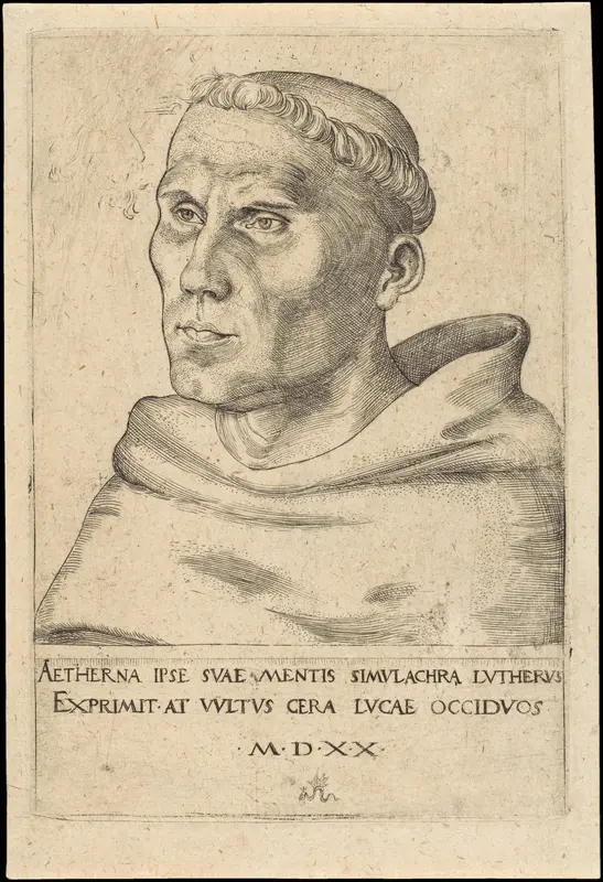 Martin Luther as an Augustinian Monk Wall Art by Lucas Cranach the Elder - High-Resolution Digital Print