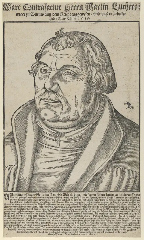 Martin Luther, Bust to the Left Wall Art by Lucas Cranach the Elder - High-Resolution Digital Print