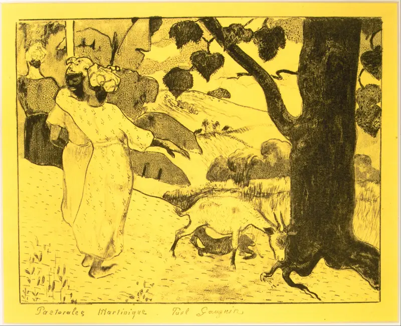 Martinique Pastorals, from the "Volpini Suite: Dessins lithographiques" Wall Art by Paul Gauguin - High-Resolution Digital Print