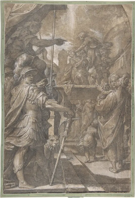 Martyrdom of a Female Saint (Agnes?) Wall Art by Camillo Procaccini - High-Resolution Digital Print