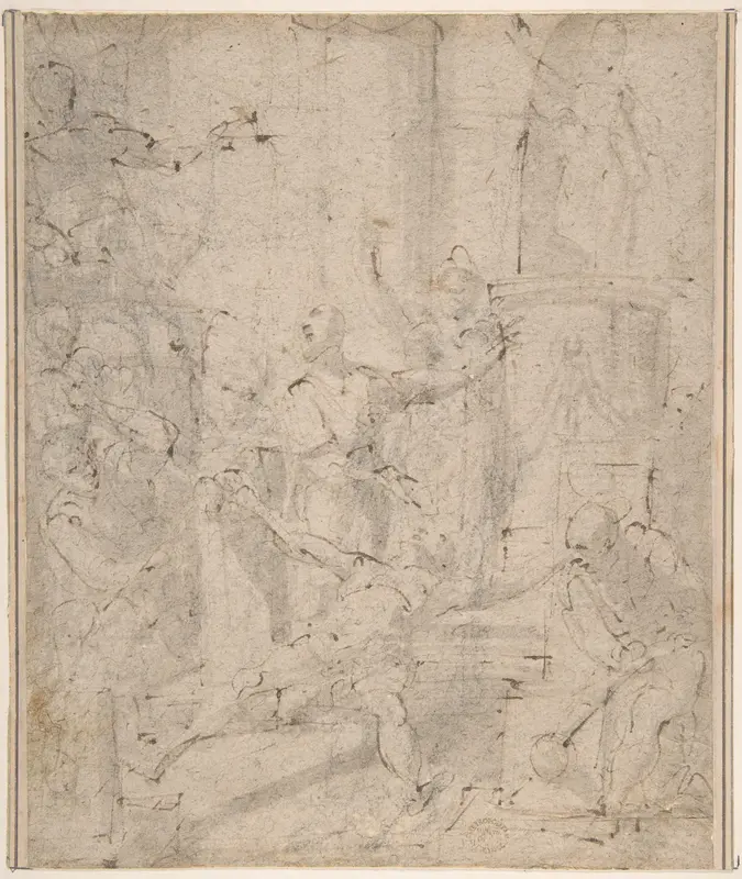 Martyrdom of Saint Andrew Wall Art by Anonymous, Italian, Roman-Bolognese, 17th century - High-Resolution Digital Print