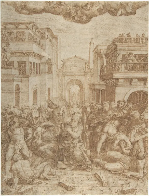 Martyrdom of Saint Catherine of Alexandria Wall Art by Bernardino Lanino - High-Resolution Digital Print