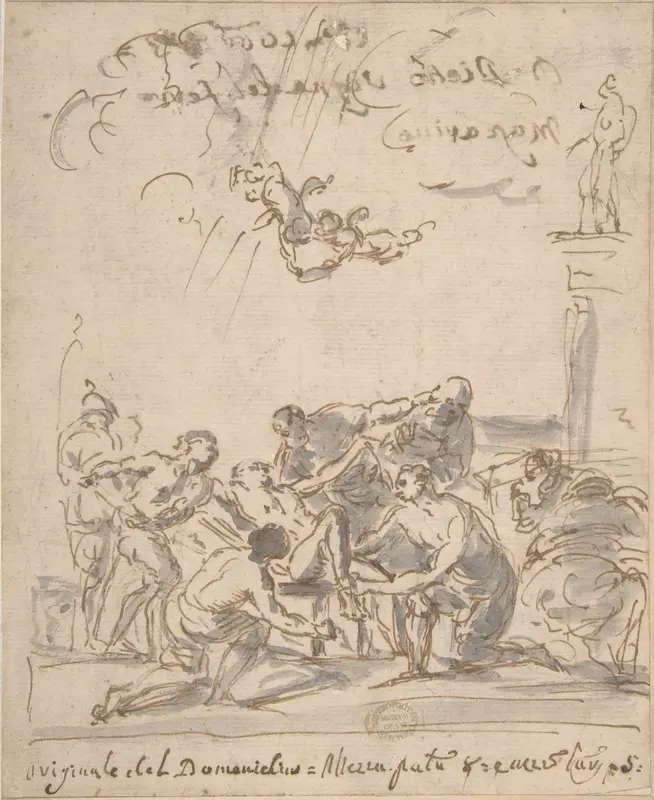 Martyrdom of Saint Lawrence Wall Art by Anonymous, Italian, Roman-Bolognese, 17th century - High-Resolution Digital Print