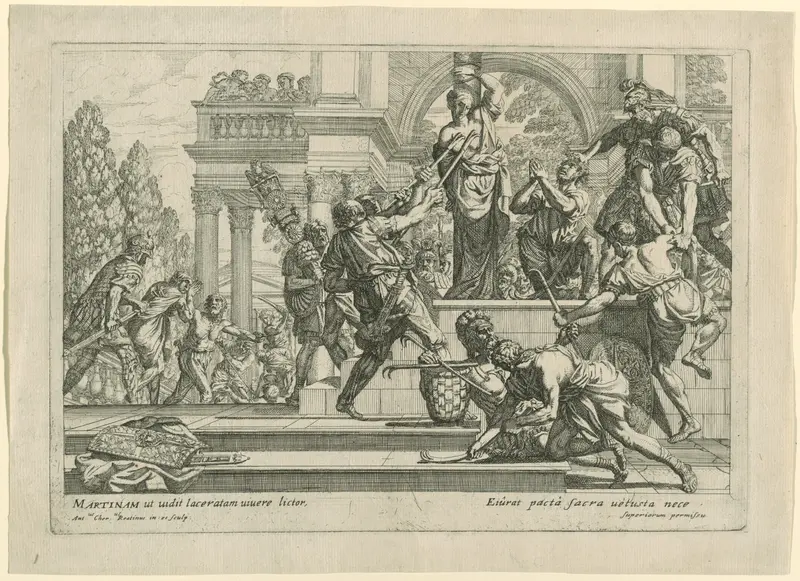 Martyrdom of Saint Martina Wall Art by Antonio Gherardi, (Il Reatino) - High-Resolution Digital Print