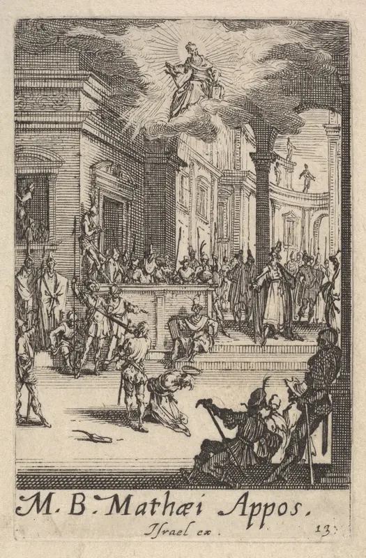 Martyrdom of Saint Matthew, from "The Little Apostles" (Les Petits Apôtres) Wall Art by Jacques Callot - High-Resolution Digital Print