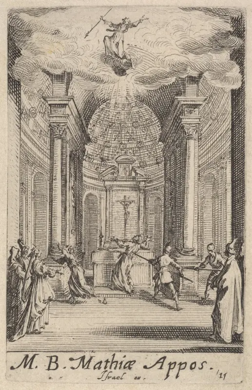 Martyrdom of Saint Matthias, from "The Little Apostles" (Les Petits Apôtres) Wall Art by Jacques Callot - High-Resolution Digital Print