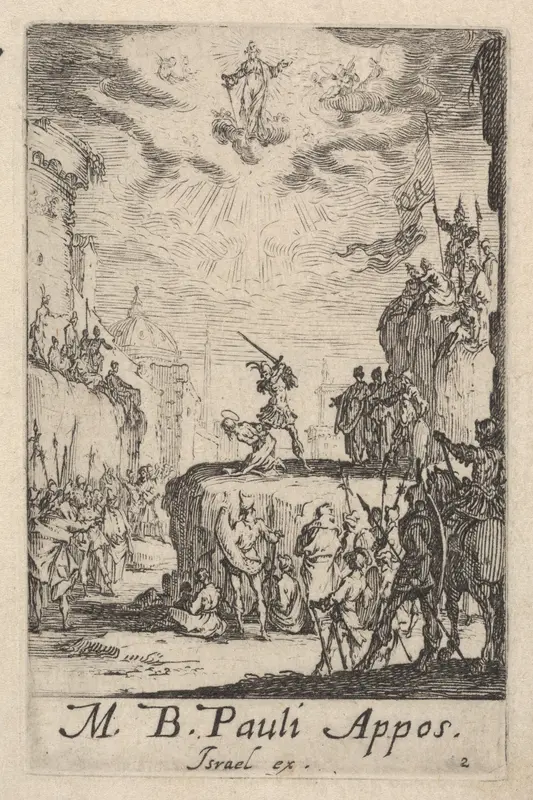 Martyrdom of Saint Paul, from "The Little Apostles" (Les Petits Apôtres) Wall Art by Jacques Callot - High-Resolution Digital Print