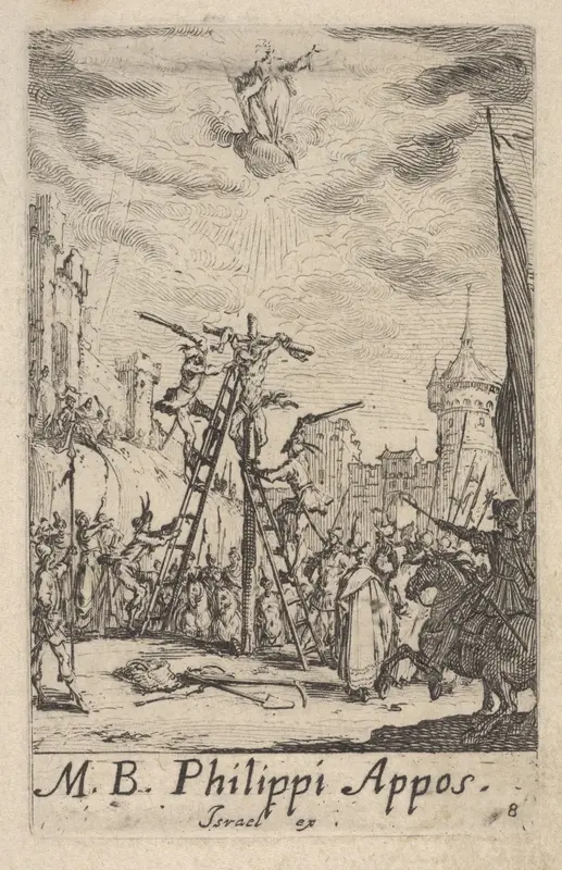 Martyrdom of Saint Philip, from "The Little Apostles" (Les Petits Apôtres) Wall Art by Jacques Callot - High-Resolution Digital Print