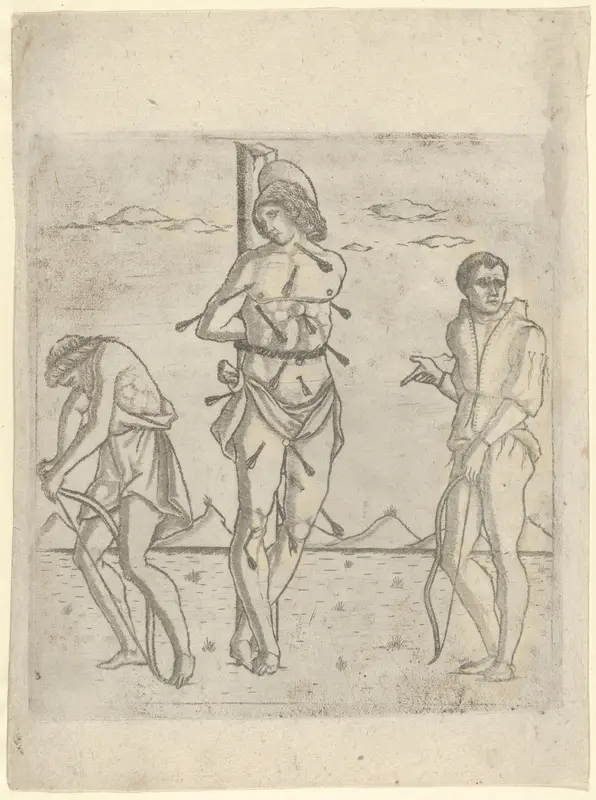 Martyrdom of Saint Sebastian with Two Archers Wall Art by Anonymous, Italian - High-Resolution Digital Print