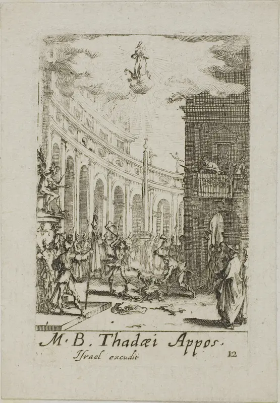 Martyrdom of Saint Thaddeus, plate twelve from The Martyrdoms of the Apostles