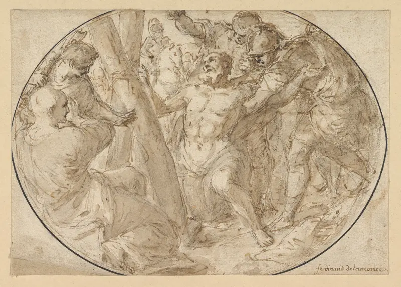 Martyrdom of St. Andrew Wall Art by Ferdinand Pierre Joseph Ignace Delamonce - High-Resolution Digital Print