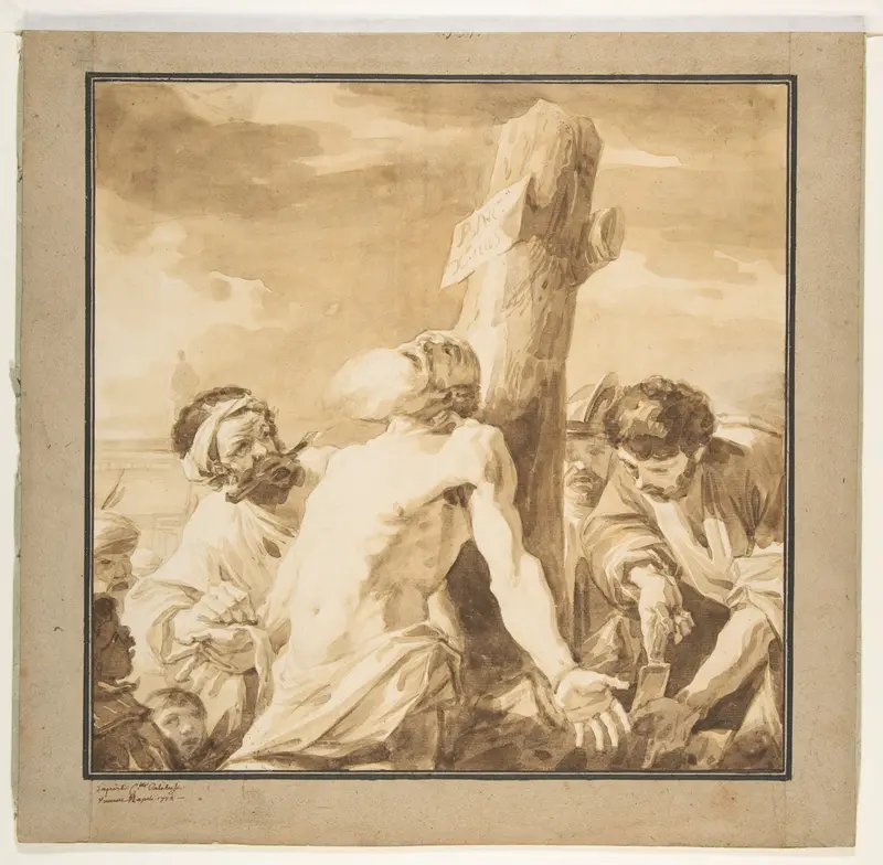 Martyrdom of St. Bartholomew, after Mattia Preti Wall Art by François André Vincent - High-Resolution Digital Print