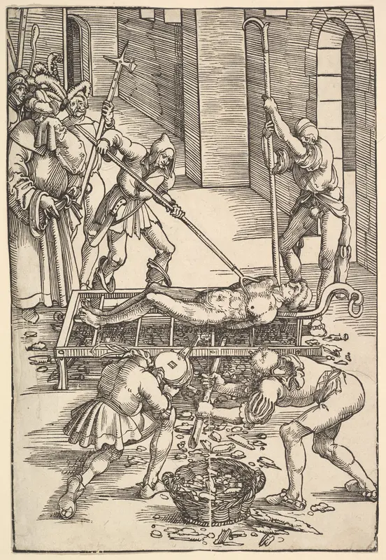 Martyrdom of St. Lawrence Wall Art by Hans Baldung (called Hans Baldung Grien) - High-Resolution Digital Print