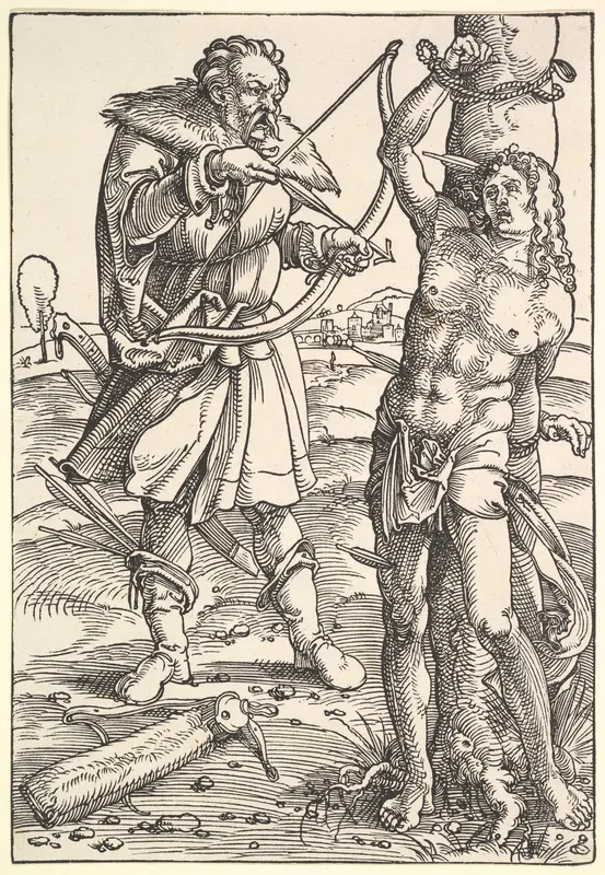 Martyrdom of St. Sebastian Wall Art by Hans Baldung (called Hans Baldung Grien) - High-Resolution Digital Print